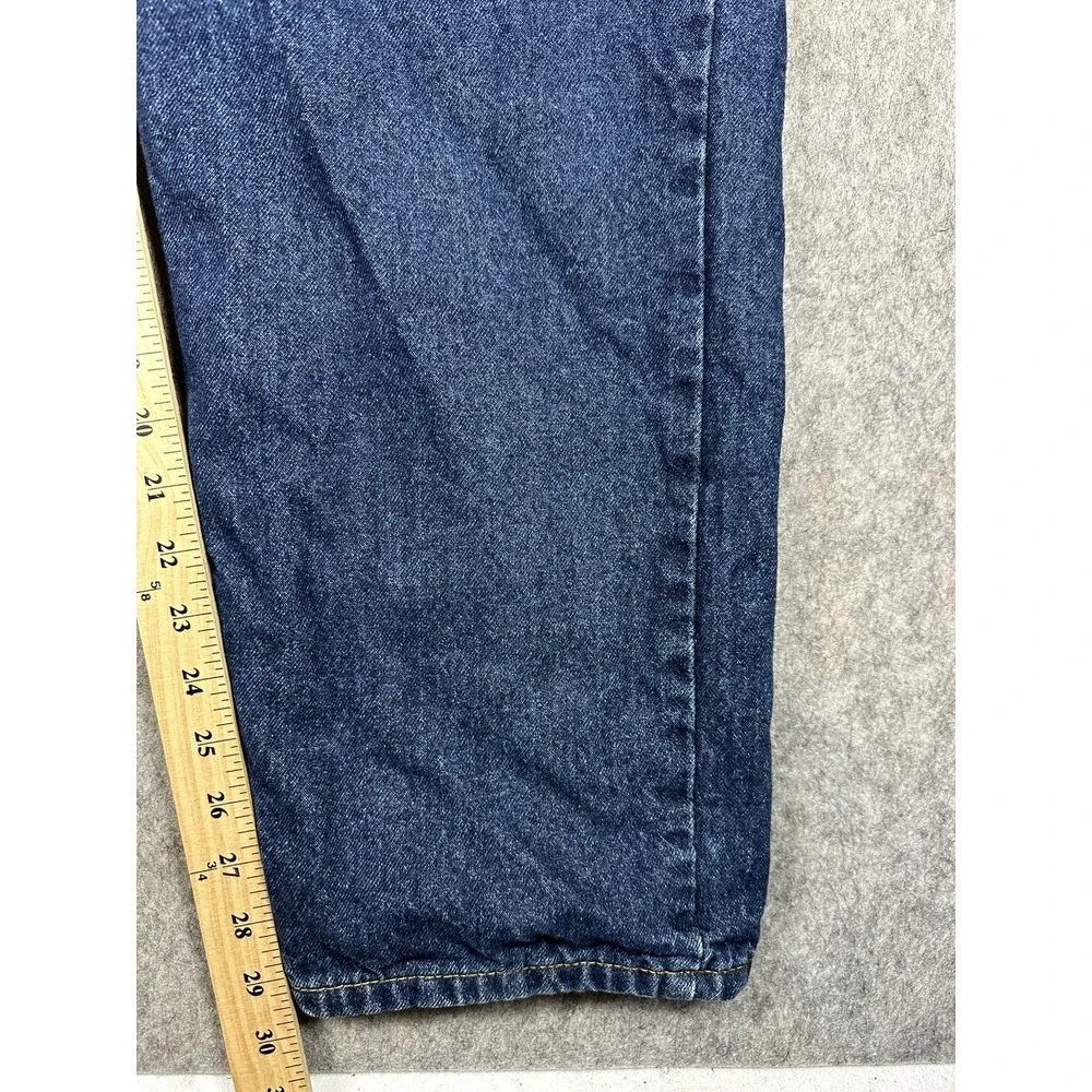 Full Blue Registered Jeans Mens 38x30 Flannel Lined Denim Straight Leg Blue